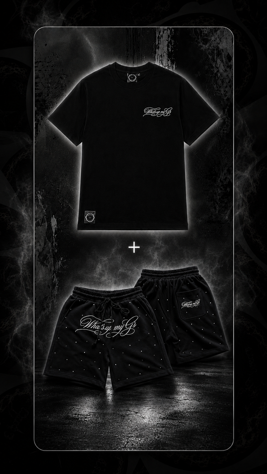Black T-shirt&half pants
